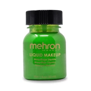 Liquid Makeup 1 oz face body paint artist theatrical fair park clown Mehron MUA  - Picture 1 of 17