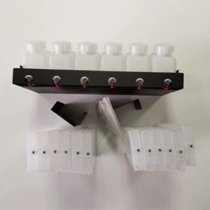 double 6 color bulk ink system without chips for roland mutoh mimaki printer - Picture 1 of 5