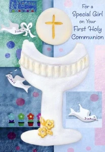 For A Special Girl on Your First Holy Communion- Communion Greeting Card - 25050 - Picture 1 of 2