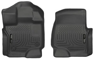 Black Husky Liners WeatherBeater Floor Mats- for Ford F-150 SuperCrew Cab - Picture 1 of 8