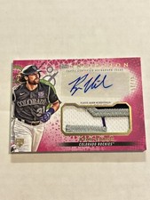 2022 TOPPS INCEPTION RYAN VILADE 52/75 PINK ROOKIE PATCH AUTO ROCKIES SP