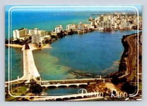 Puerto Rico San Juan Luftaufnahme kontinentale Postkarte - Bild 1 von 2