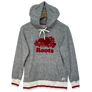 Roots Cabin Pullover Hoodie Women Size XXS Gray Cotton Long Sleeve - Picture 1 of 11