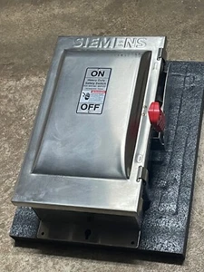 Siemens HF362S 60-Amp Heavy Duty Stainless Safety Switch 600 VAC/VDC 3-Pole - Picture 1 of 10