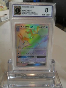 P1 Graded 8 Kingdra GX Nintendo SM155 Promo Holo rare Pokemon Card - Picture 1 of 2