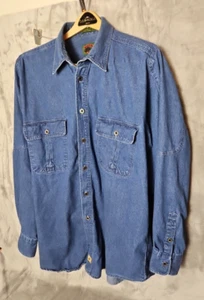 Boston Traders  Denim Hunting Shirt Mens XL Reinforced - Picture 1 of 13
