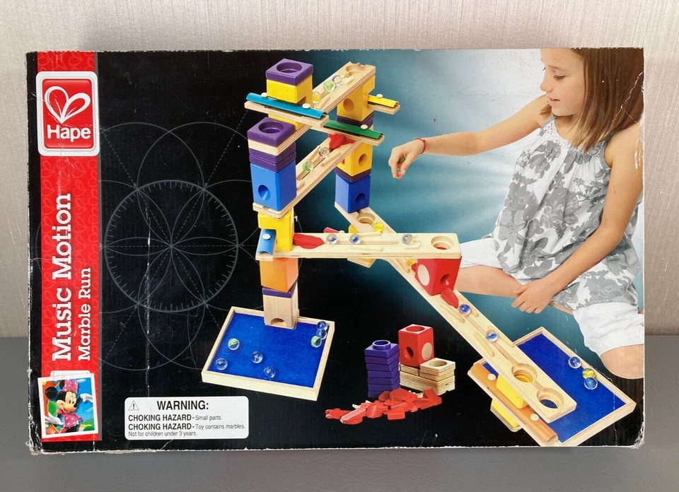 Hape Music Motion Marble Run Quadrilla Wooden Building Set 100% Complete  E6012 - Image 1 of 4