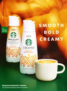 STARBUCKS CREAMER AD #3 RARE 2020 OUT OF PRINT  MAGAZINE PAGE - Picture 1 of 2