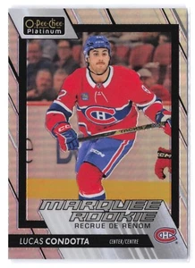 2023-24 UD O-Pee-Chee Platinum #262 Lucas Condotta Rainbow Prism RC - Picture 1 of 2