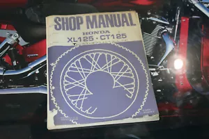 Honda motorcycle shop/repair manual 1976 XL125, CT125 OEM 6136504 printed Japan - Picture 1 of 3