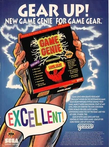 Vintage 1994 Game Genie für Sega Game Gear Print Ad - Bild 1 von 1