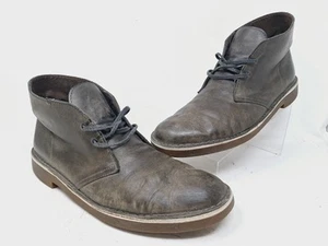 Clarks Mens Originals Desert Boot Gray Leather Beeswax Sole Size 12 M - Picture 1 of 9