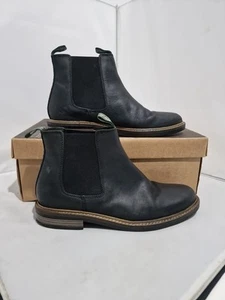 Botas Barbour Talla 7 UK Farsley Chelsea Negro Informal Cuero EE. UU. 8 EUR 40 - Imagen 1 de 15