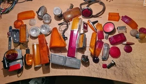 Konvolut Oldtimer Blinker Rückleuchten Leuchten Gläser Beleuchtung Scheinwerfer - Picture 1 of 11