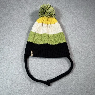 Vintage Volcom Tassel Beanie Multicolor Striped Pom Top Surf Skate Ski OSFM - Image 1 of 4