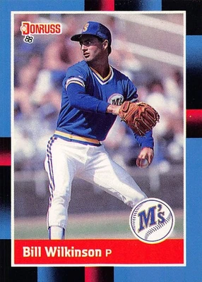 Bill Wilkinson 1988 Donruss 568a Seattle Mariners Rookie Baseball Card - Image 1 of 2