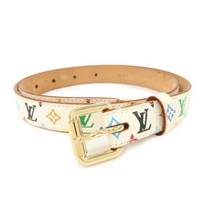 Auth Louis Vuitton Monogram Multicolor Ceinture Carre Belt 70/28 M9272 Used F/S - Picture 1 of 13