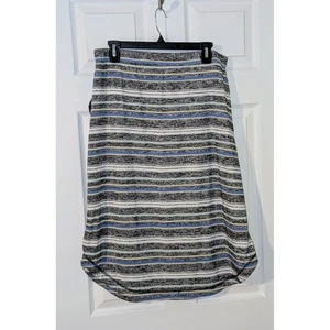 T by Talbots Striped Knit Skirt Pull On Casual Everyday Skirt Size L - Picture 1 of 6