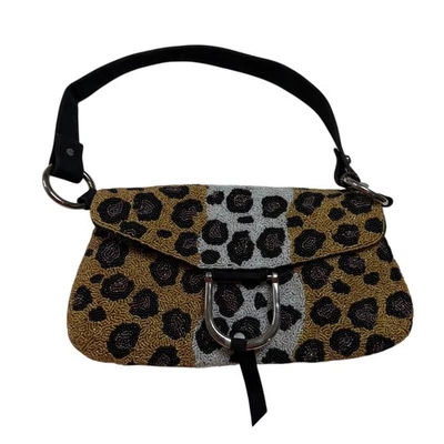 Bolso de hombro Mary Frances con cuentas de leopardo bolso de noche Foto 1 de 4