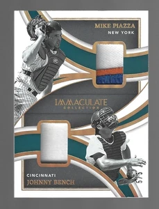 Mike Piazza Bench 2022 Panini Immaculate Collection Dual Materials Patch 5/5 💲 - Picture 1 of 3