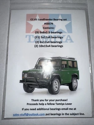 BEARING SET for Tamiya CC-01 Land Rover Defender 90 4x4 RC Car Off Road #58657 - Image 1 of 4