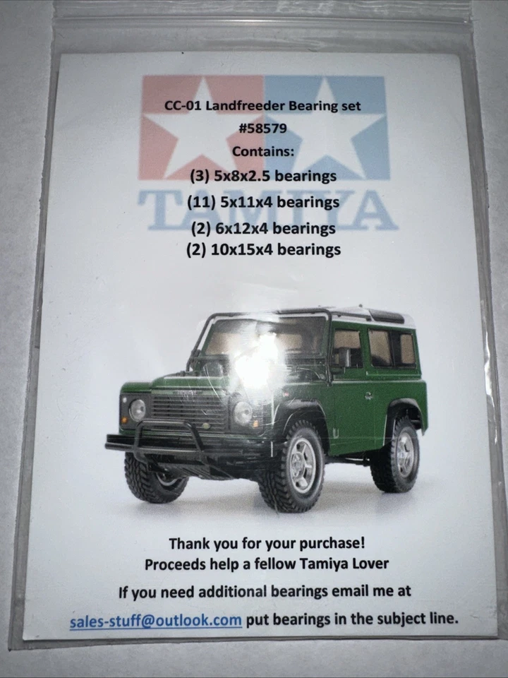 BEARING SET for Tamiya CC-01 Land Rover Defender 90 4x4 RC Car Off Road #58657 - Image 1 of 4