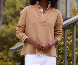 Frank & Eileen Triple Fleece Patrick Popover Henley - Large Neu ohne Etikett - Bild 1 von 8