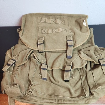 Оливковый зеленый немецкий армейский рюкзак - репродукция военная сумка для солдата дневной мешок упаковка  - Изображение 1 из 4