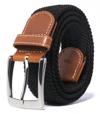 Braided Canvas Woven Elastic Stretch Belts for Men/Women/Junior - Image 1 of 4
