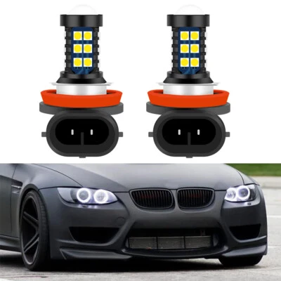 2Pack Bright White H8 LED Light Bulbs Angel Eyes Halo Ring For BMW E92 335i - Image 1 of 4