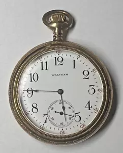Waltham 15 Jewel Pocket Watch - Open face with screw back - Picture 1 of 11
