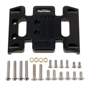 NEW Powerhobby Aluminum Gearbox Skid Plate Black Axial SCX10 / LCG - Picture 1 of 3