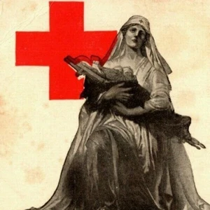 1919 Red Cross Information Service U.S. Army Typed Postcard - Bild 1 von 3