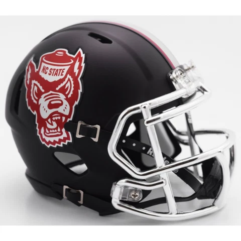 North Carolina State Wolfpack Mini Speed Football Helmet Black Howl by Riddell Cover