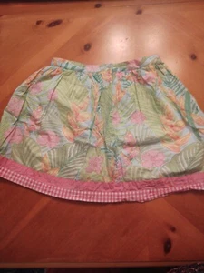 Lilly Pulitzer Girls skirt Size 12 White Label Skirt palms floral good used cond - Picture 1 of 5