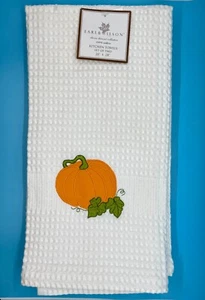 Set 2 asciugamani da cucina Earl & Wilson Classic Harvest Collection Zucca - Nuovi con etichette - Foto 1 di 5