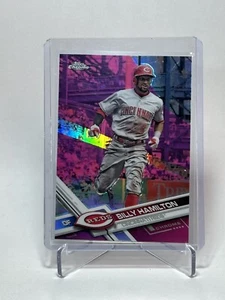 2017 Topps Chrome Purple Refractor #144 Billy Hamilton Cincinnati Reds - Picture 1 of 2