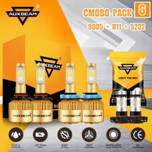 for GMC Sierra / Chevy Silverado 1500 2500 HD AUXBEAM LED Headlights Replacement - Picture 1 of 12