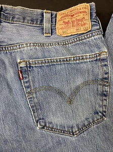 Levi's Mens 501xx Straight Leg Button Fly Comfoft Light Blue Jeans 40x32 H2 - Picture 1 of 10