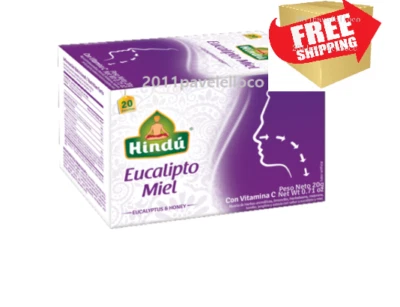 20 bolsas de té hindúes té de eucalipto y miel / Te de eucalipto y miel con vitamina C Foto 1 de 3