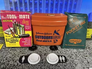 Vintage Tool Lot of 3: 10 in 1 Tool Mate Screwdriver Set + 2 First Aid Kits - Picture 1 of 11