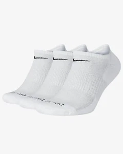 $22 Nike Air Sportswear Everyday Plus Dri-Fit No-Show Socks 3pk sz L 8-10 - Picture 1 of 6