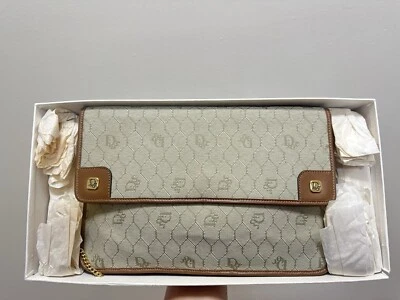 Christian Dior Vintage  Canvas And Leather Handbag - Image 1 of 4