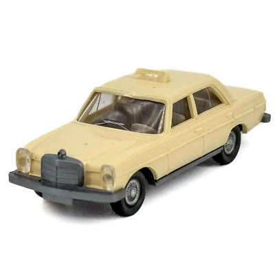 复古维基米色梅赛德斯奔驰 200 出租车汽车出租车德国 HO 1:87 人洞火车 — 第 1/4 张图片