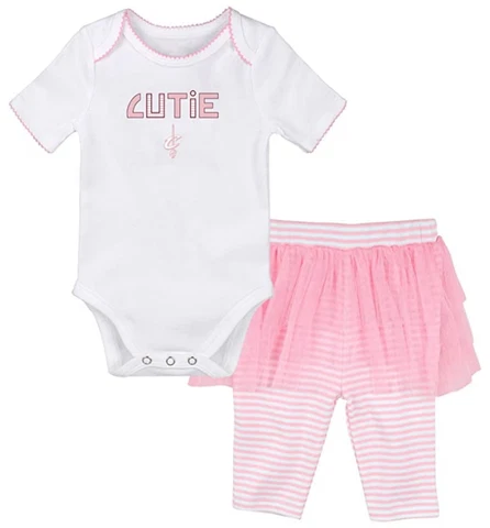 NBA Cleveland CAVALIERS Newborn Cutie Dancer Tutu Legging One piece Set 3/6 M Cover