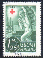 Finland #Mi233 Used 1941 Red Cross Construction Agricultural Worker [B44]
