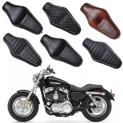 Driver & Rear Passengers Leather Two Up Seat for Harley Sportster XL 883 1200 48 - Изображение 1 из 4