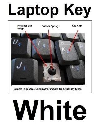 HP Keyboard KEY - Pavilion dv3-2000 dv4-1000 dv5-1000 - Glossy White - Image 1 of 4