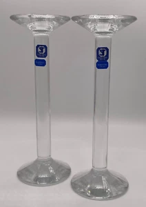 Bleikristall (24%) Paar Kerzenständer Stolzle Kristall Austria 8 1/2"H - Bild 1 von 7