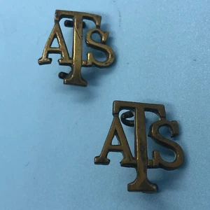 Genuine British Army Auxiliary Territorial Service ATS Collar Badges Pair - Picture 1 of 6